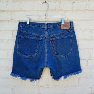 Vintage 1989 Levi's 501 Denim 100% cotton dark wash Cutoffs shorts